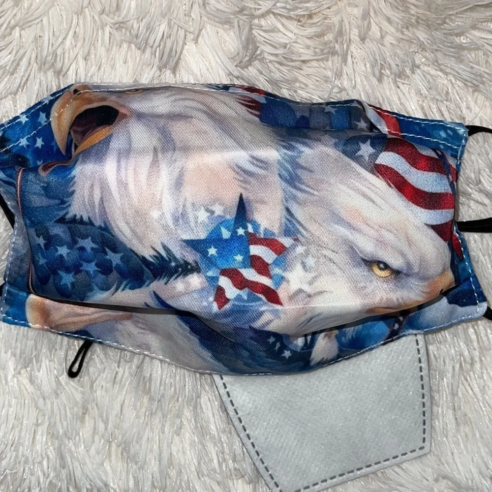 New Patriotic Eagle face mask